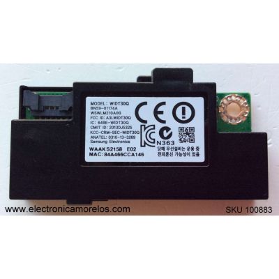 MODULO DE WIFI SAMDUNG BN59-01174A / WIDT30Q / MODELO LH32DMDPLGA/ZA / LH75DMDPLGA/ZA / HG75NC890XFXZA / UN65H6203BFXZA / LH55DSDSLGA/ZA / HG46NC890XFXZA / HG55NC890XFXZA / LH55UEDPLGC/ZA / UN50J6200AFXZA / UN50HU6900FXZA